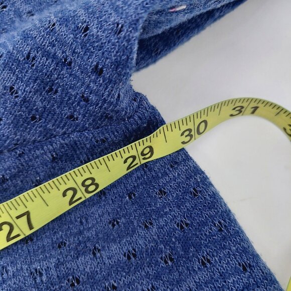 Melissa McCarthy Seven7 Size Small 2X Cardigan Blue Open Drape Front Long Sleeve - Picture 6 of 9